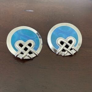 Vintage Edgar Berebi silver tone earrings